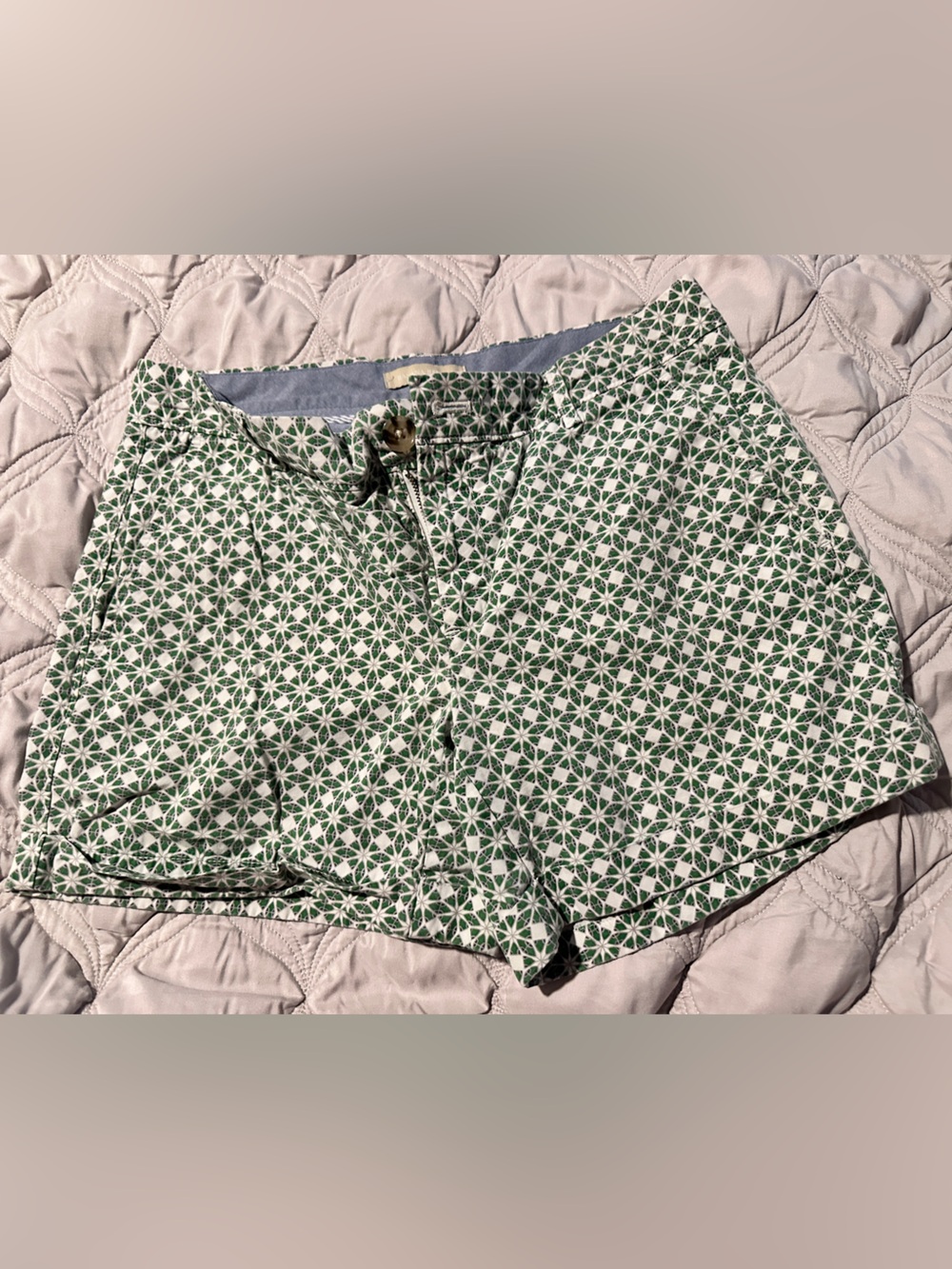 Banana Republic Blue & Green Patterned Shorts
